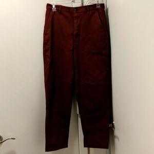 Madewell burgundy high rise trouser pants